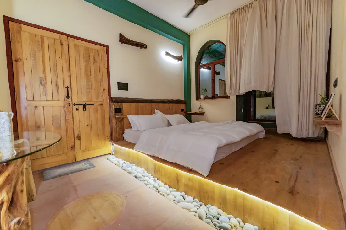 A quiet room and forest view at Aavya in Rishikesh