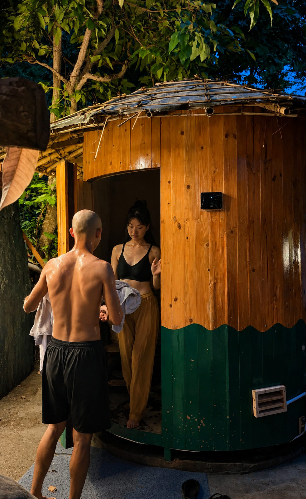 Cedar Sauna at Tapas, Aavya Creative Wellness Retreats