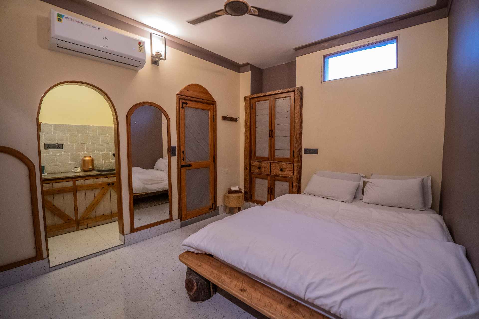 Temple View Room at Aavya retreat Rishikesh